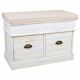 Storage chest with seat Alexandra House Living White Paolownia wood MDF Wood 35 x 50 x 70 cm