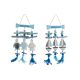Hanging decoration Home ESPRIT Blue White Mediterranean 26 x 2 x 47 cm (2 Units)